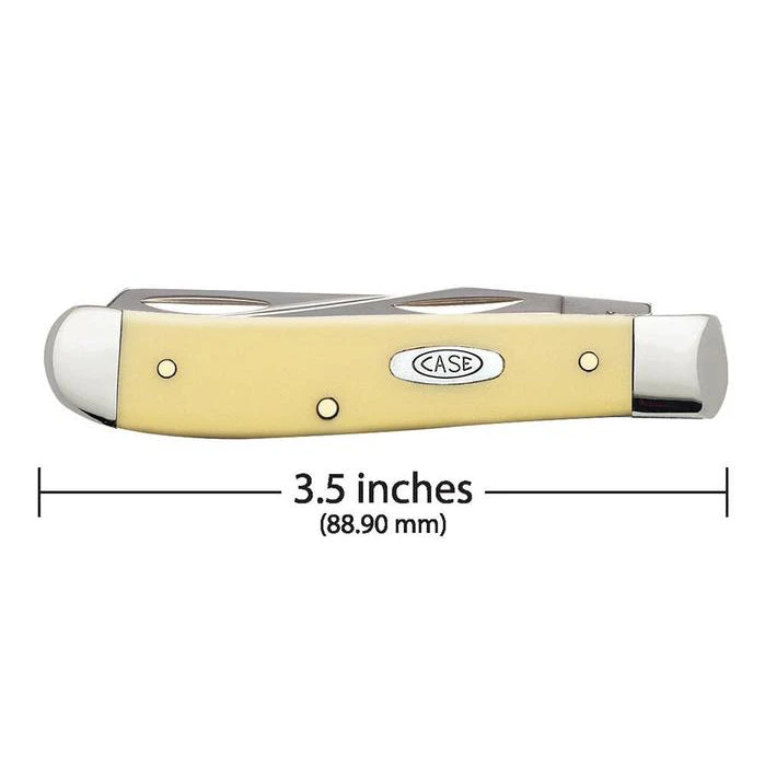 W.R. Case & Sons Cutlery Co. Yellow Synthetic Chrome Vandium Mini Trapper 2 W.R. Case & Sons Cutlery Co. Yellow Synthetic Chrome Vandium Mini Trapper - Image 2