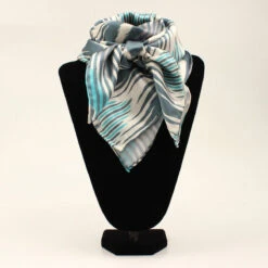 Turquoise And Grey Chevron Wild Rag