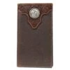 Ariat Chocolate Rodeo Wallet With Silver Concho
