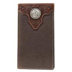 Ariat Chocolate Rodeo Wallet With Silver Concho