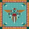 Hooey Aztec Thunderbird Wild Rag-Turquoise/Rust