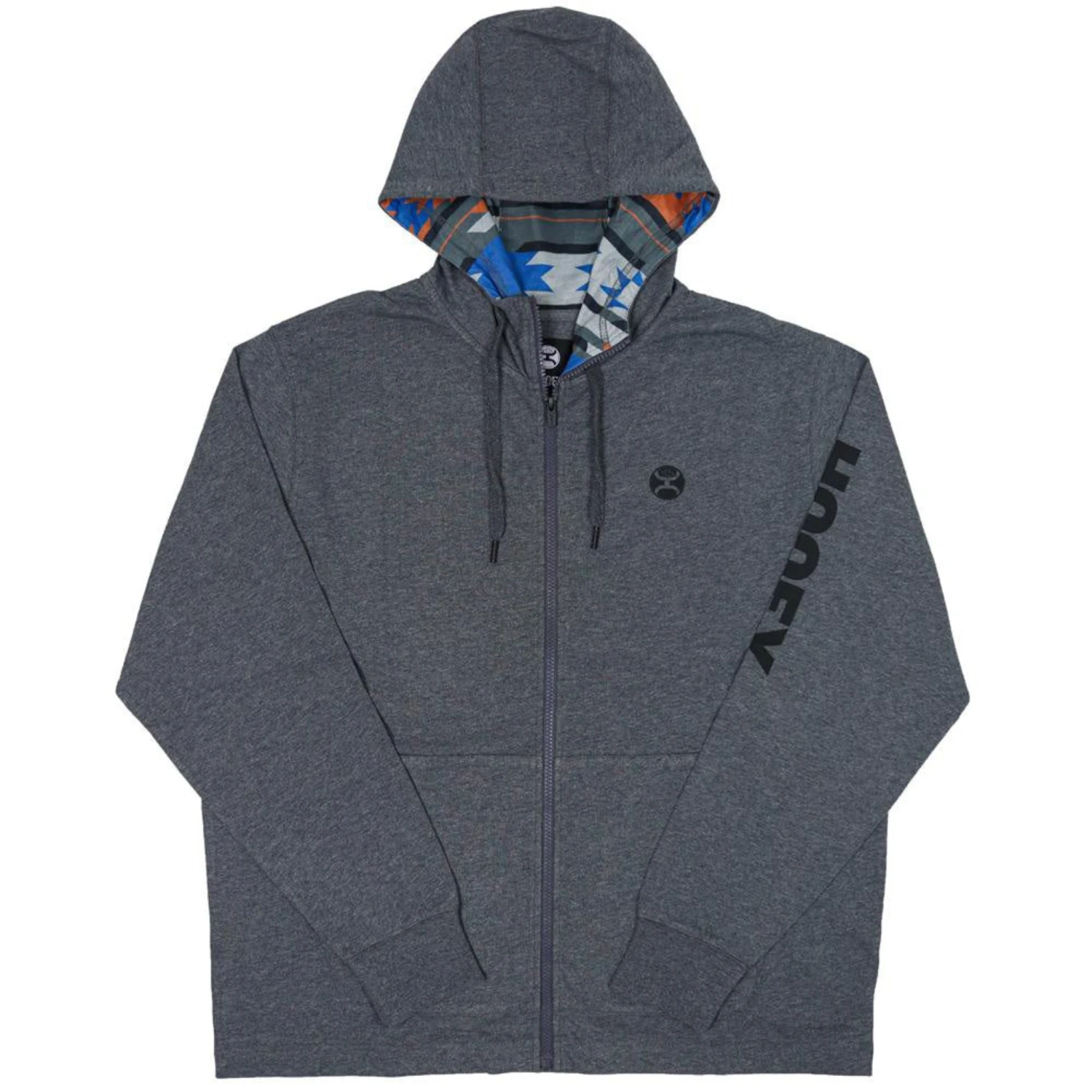 Hooey Grey Full Zip Logo Hoodie 1 Hooey Grey Full Zip Logo Hoodie