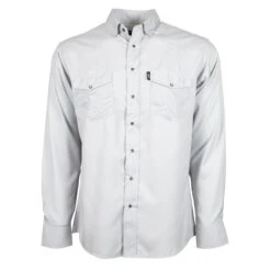 Hooey "Sol" Men's Grey Long Sleeve Collared Shirt