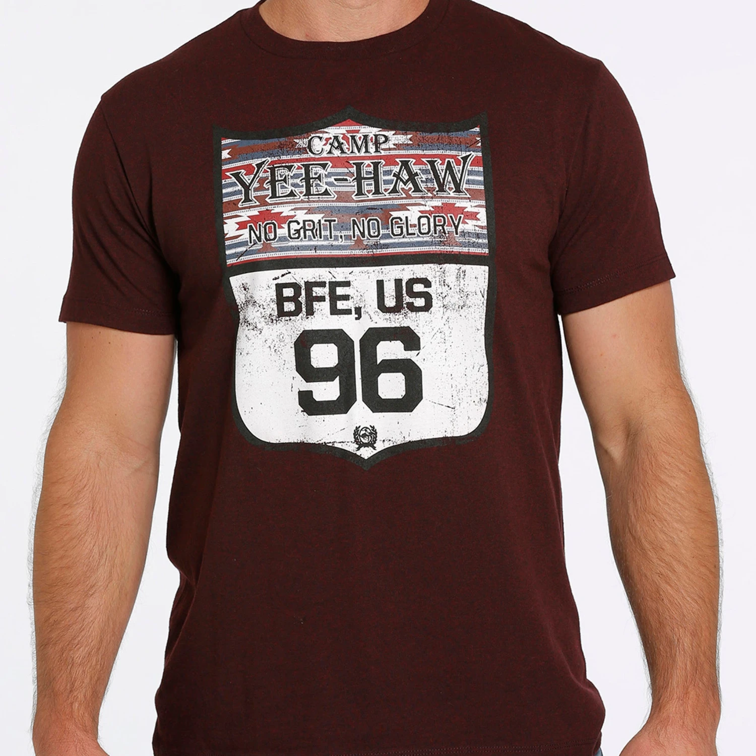 Cinch Burgundy Yee-Haw Tee 1 Cinch Burgundy Yee-Haw Tee