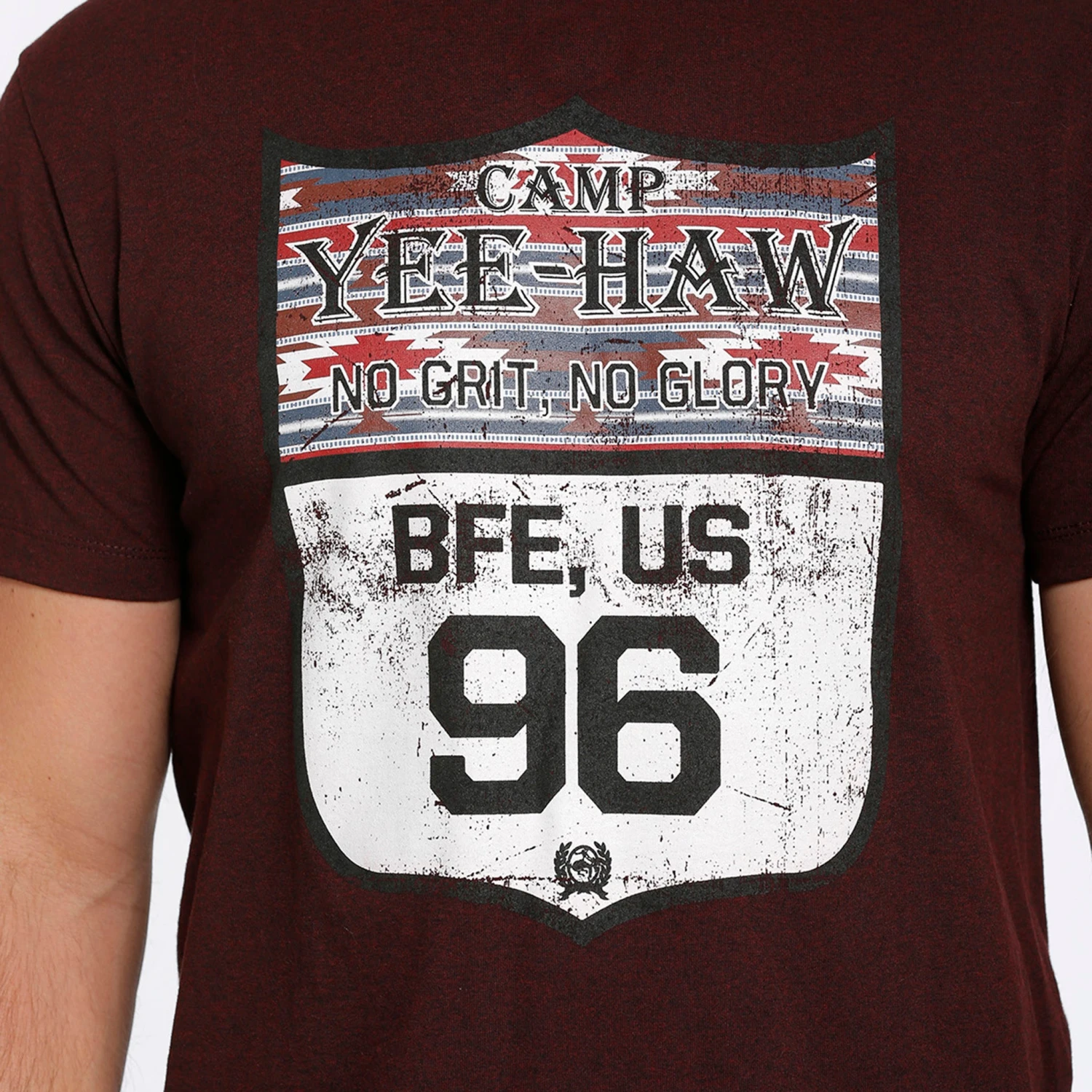 Cinch Burgundy Yee-Haw Tee 2 Cinch Burgundy Yee-Haw Tee - Image 2