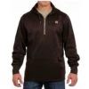 Cinch Brown 1/4 Zip Hoodie