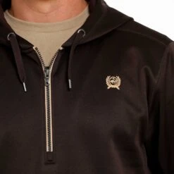 Cinch Brown 1/4 Zip Hoodie -HOOey Sales Store MWK1240002 4