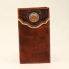 Nocona Floral Tooled With Cactus Concho Checkbook Cover