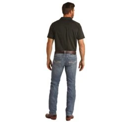 Rock & Roll Revolver Slim Fit Stretch Ivory V Straight Boot Cut Jeans -HOOey Sales Store RRMD1RRYWH