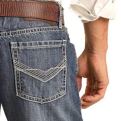 Rock & Roll Cowboy Medium Wash Vintage Stackable Bootcut Jeans -HOOey Sales Store RRMDTBR1G0 1