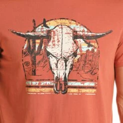 Panhandle Slim Unisex Rust Skull Tee -HOOey Sales Store RRUT21R1C2 B
