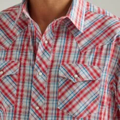 Wrangler Blue And Red Plaid Long Sleeve Shirt -HOOey Sales Store Screenshot2023 06 05095530