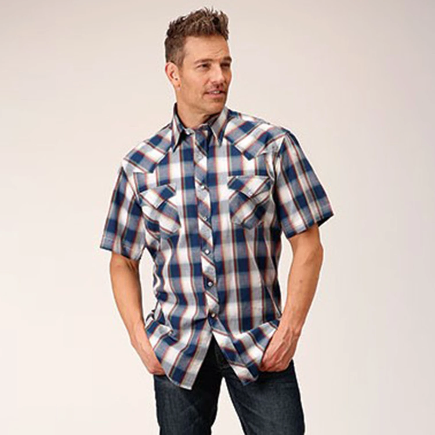 Roper Men's Plaid Shirt 1 Roper Men's Plaid Shirt