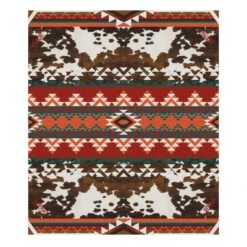 Hooey Ponderosa Wildrag-Cowhide/Aztec Print