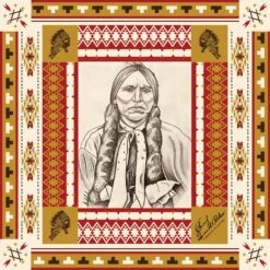 Hooey Comanche Wild Rag-Cream/Red/Mustard